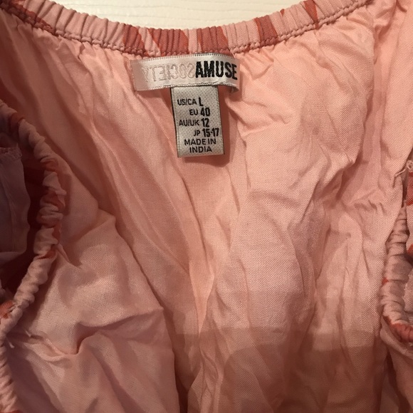 Amuse Society Romper Pink Palm Swim Cover Up - Picture 6 of 7